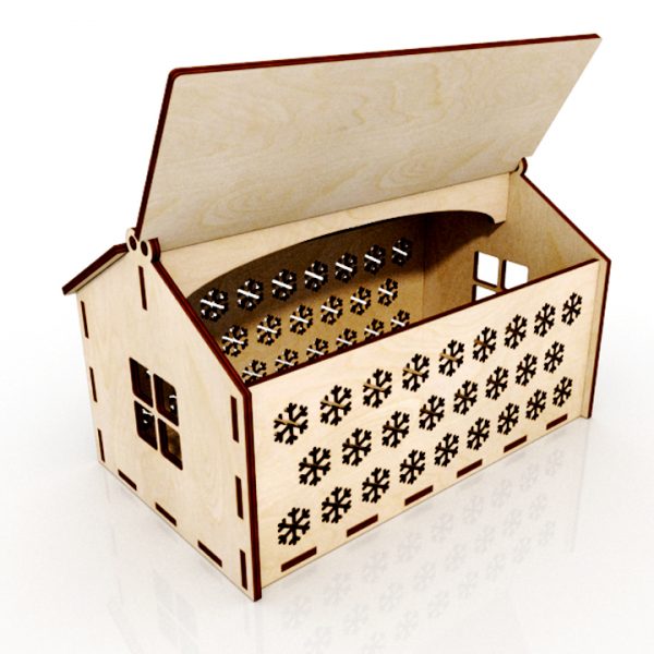 Коробка Пряничный домик для конфет размер 22,5х13,5х15,5 см. - купить в интернет магазине